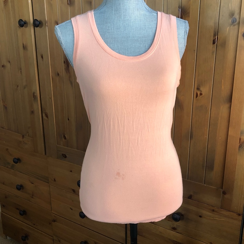 Peach Fabletics Activewear Top Tie Back